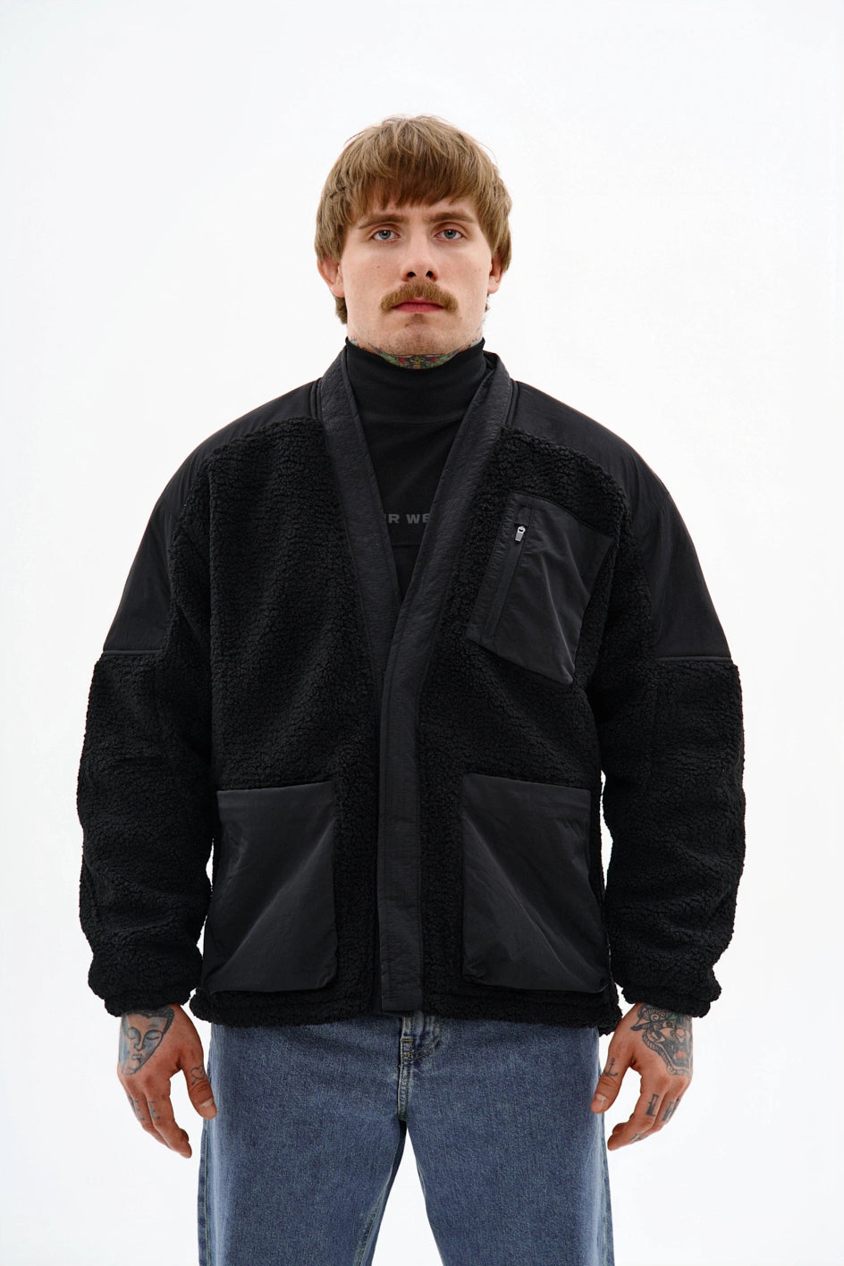 Kimono aus Fleece und Nylon "Takeda"