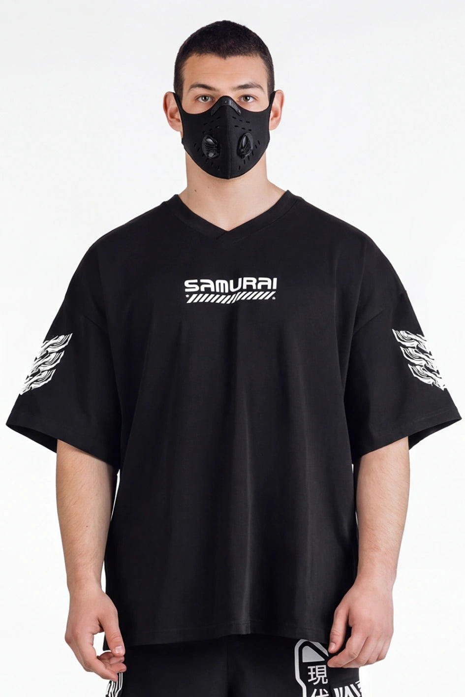 Kimono-T-Shirt im Oversize-Schnitt mit Prints „Arasaka”