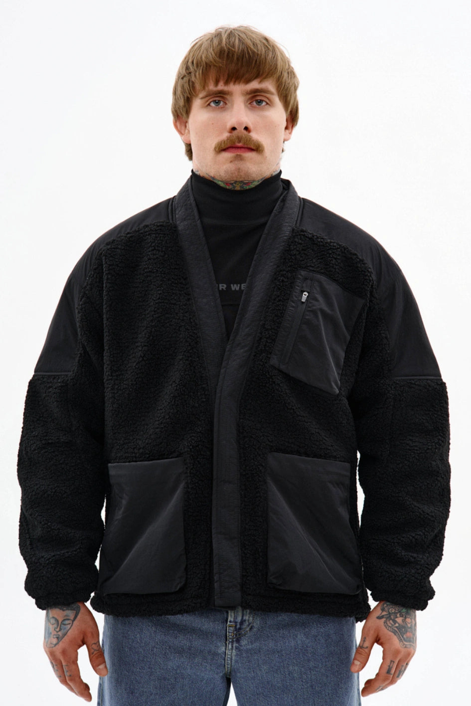 Kimono aus Fleece und Nylon "Takeda"