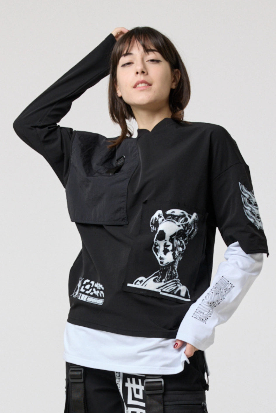 Longsleeve z nadrukami „Takesha 2.0”