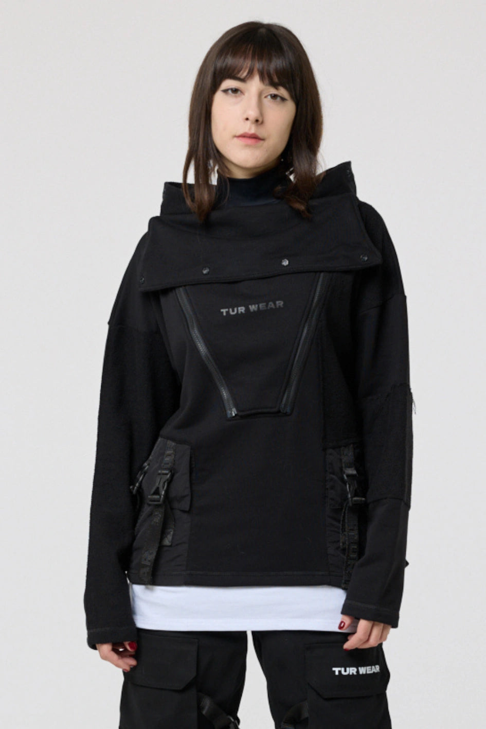 Hoodie with T-Shirt Layering Effect "SM-2407"