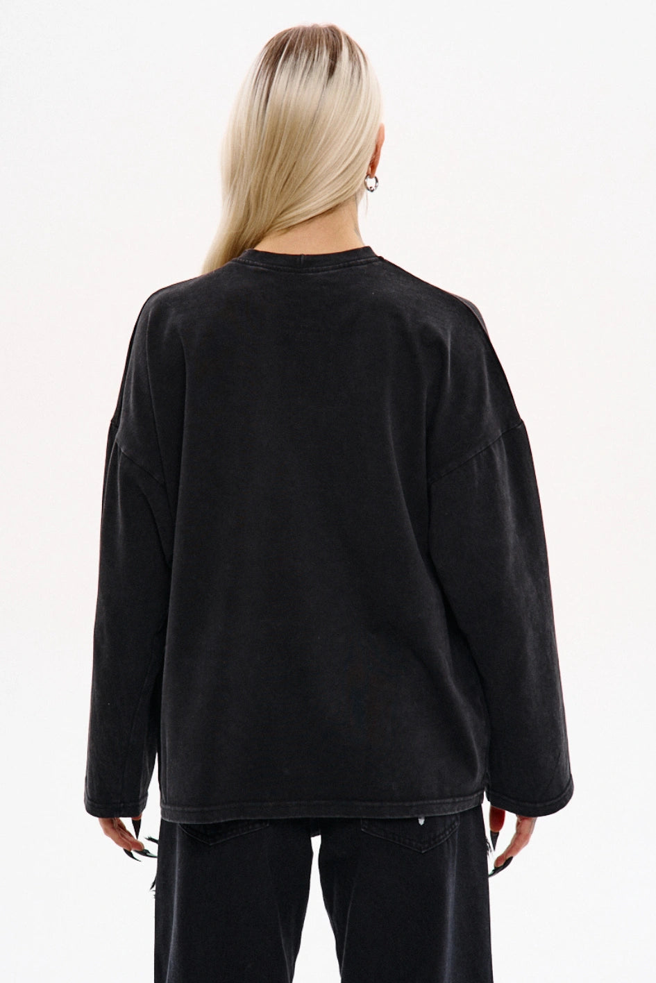 Longsleeve NCTRNL z efektem sprania „Angry”