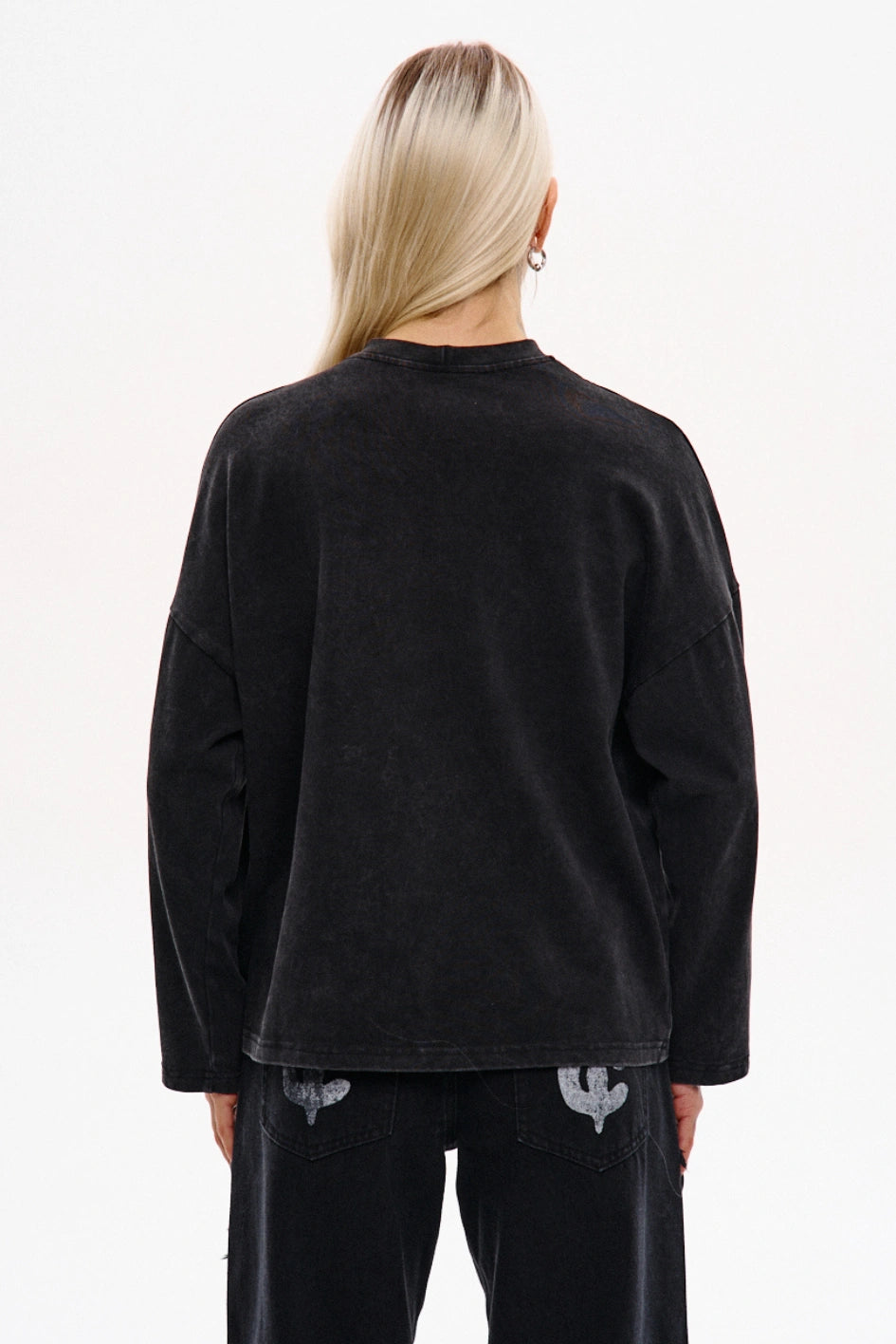 Longsleeve NCTRNL z efektem sprania „Angry Cat”