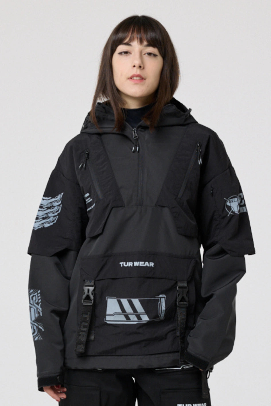 Damski anorak z nadrukami „SM-2413"