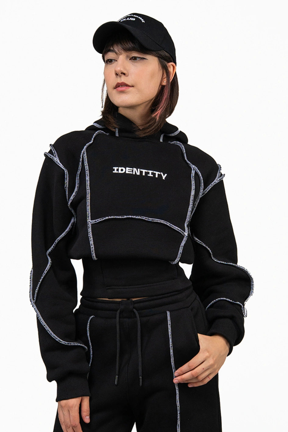 Hoodie mit Kontrastnähten "Kasumi"