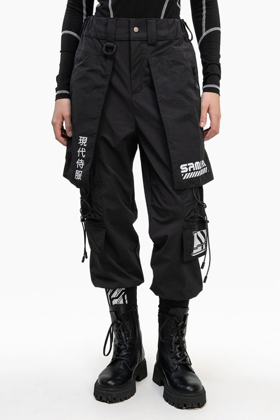 Women's cargo pants with prints and reflective cord "Hidza 2.0"