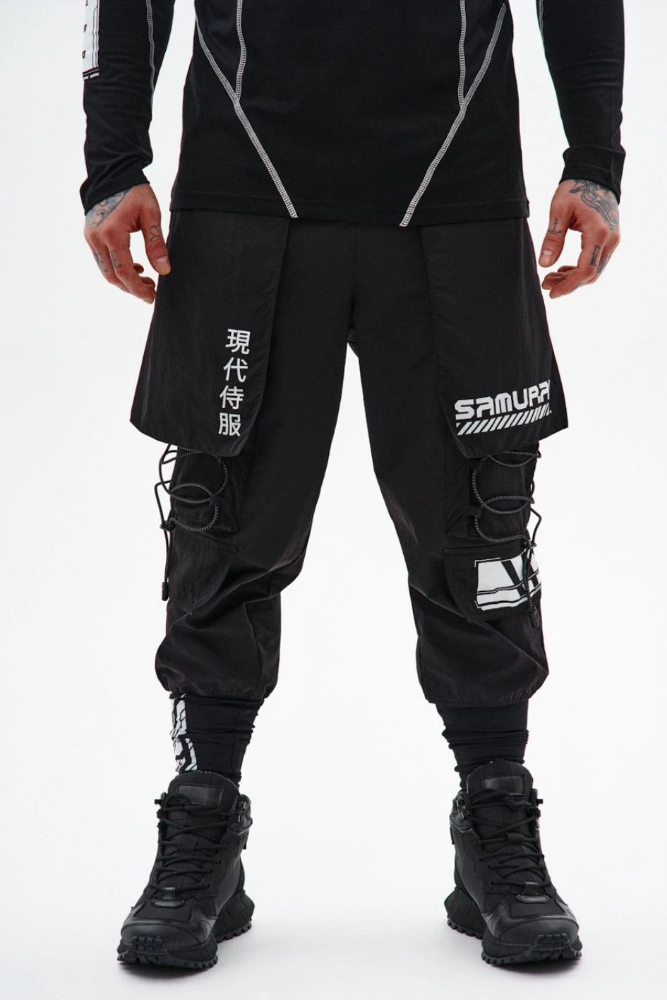 Сargo pants with prints and reflective cord "Hidza 2.0"