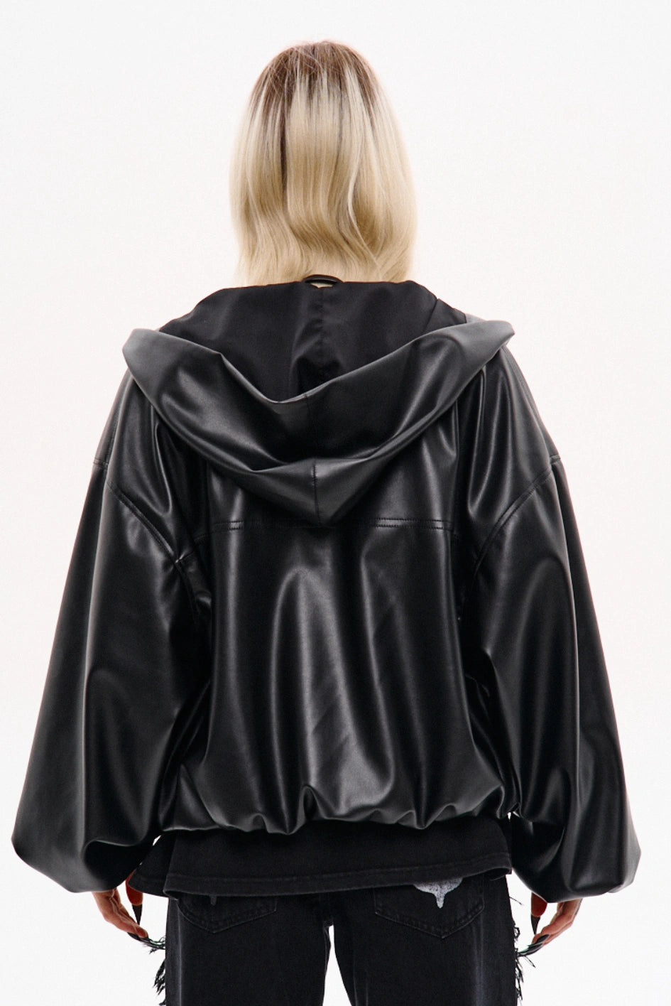 Bomber oversize NCTRNL z ekoskóry „Bowl”