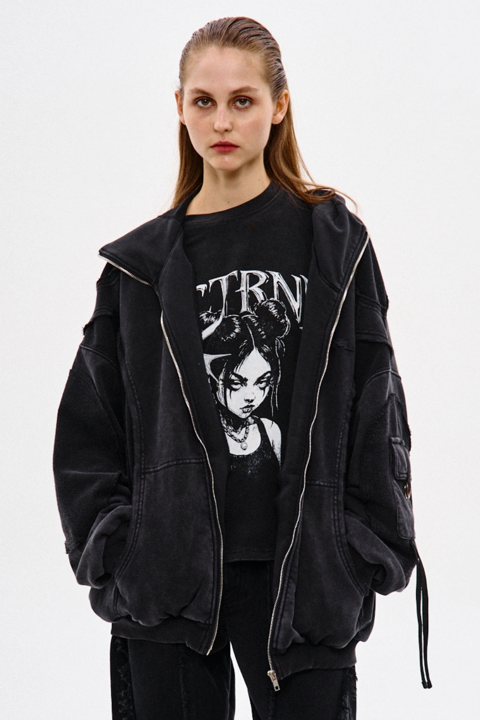Bluza na zamek NCTRNL o kroju oversize „Stillstone”