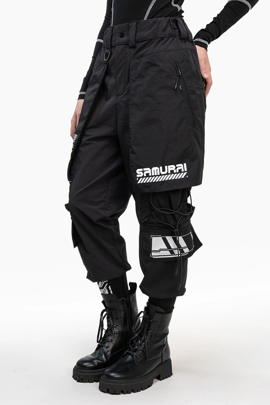 Women's cargo pants with prints and reflective cord "Hidza 2.0"